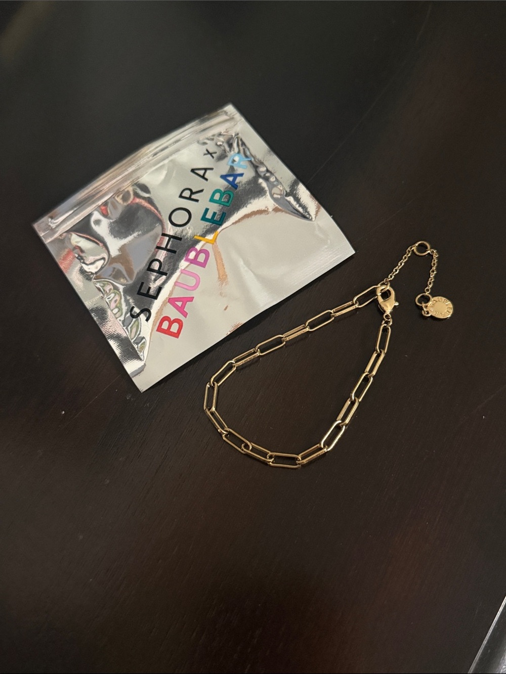 Sephora x Baublebar paper clip bracelet